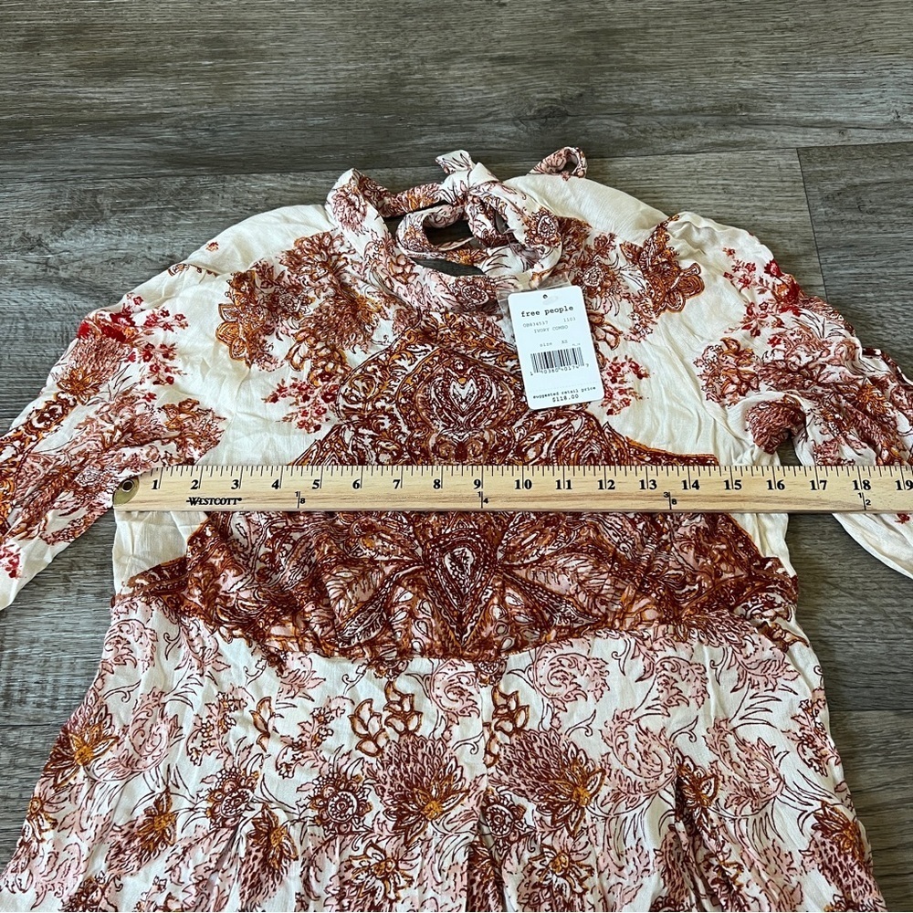 Free People Lady Luck Printed Tunic Paisley Print - Picture 7 of 7